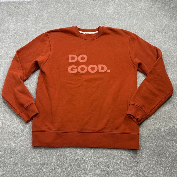 Cotopaxi Do Good Crew Sweatshirt Fleece Spice Orange Men Sml Women Med Gorpcore - Picture 1 of 12